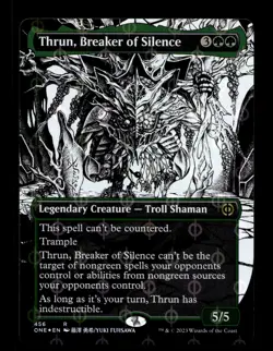 Thrun, Breaker of Silence (Borderless) (Step-and-Compleat Foil) 456 Foil R Phyre - Image 1