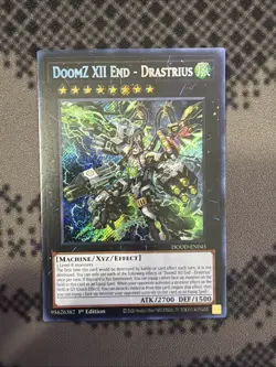 Yugioh DoomZ XII End - Drastrius DOOD-EN045 Secret Rare 1st Edition NM - Image 1