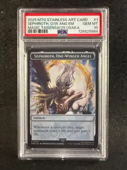 2025 MTG Final Fantasy Taisensai Promo Sequential TREASURE/CLUE/SEPHIROTH PSA 10 - Image 3