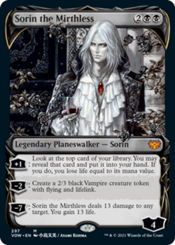 1x Sorin the Mirthless - Showcase Light Play MTG Magic - Kid Icarus - - Image 1