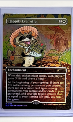 MTG Magic The Gathering SLD Secret Lair Borderless Foil #1828 Happily Ever After - Image 1