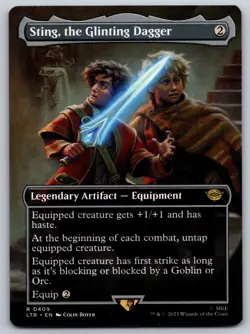 Sting, the Glinting Dagger (Borderless) R Universes Beyond: The Lord of the Ring - Image 1