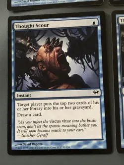 Thought Scour X4 Dark Ascension Ex Condition See Pics Front Back - Image 3