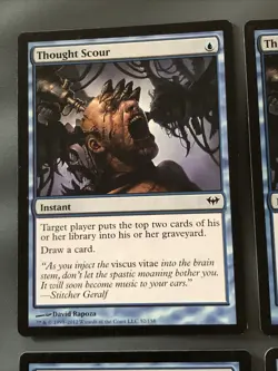 Thought Scour X4 Dark Ascension Ex Condition See Pics Front Back - Image 4