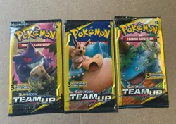 Pokemon Sun & Moon Team Up 3 Card Mini Booster Lot -3 Pack - Image 1