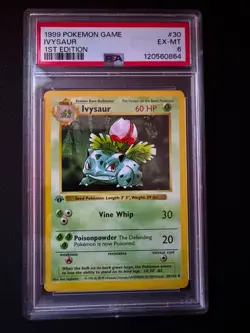 1999 Pokemon Game #30 - Ivysaur 1st Edition - PSA Graded - EX/MT - 6 - Image 1