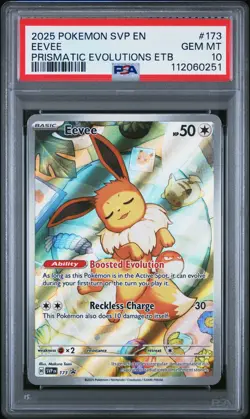 2025 POKEMON SVP EN-SV BLACK STAR PROMO #173 EEVEE PSA 10 - Image 1