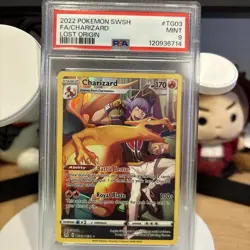2022 POKEMON SWORD & SHIELD LOST ORIGIN #TG03 FULL ART/CHARIZARD PSA 9 - Image 1