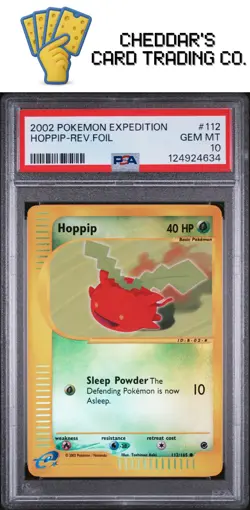 2002 Pokemon Expedition Hoppip-Rev.Foil #112 PSA 10 (New Cert!) - Image 1