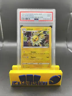 2021 Pokemon SWSH BSP Jolteon Holo #094 PSA 9 - Battle Styles 3-Pack Blister - Image 1