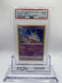 Pokemon Sun & Moon Black Star Promo SM88 Latios Holo PSA 9 - Image 1