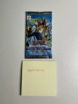 2002 YuGiOh 1st Edition Legend Of Blue Eyes White Dragon Sealed Booster Pack - Image 1