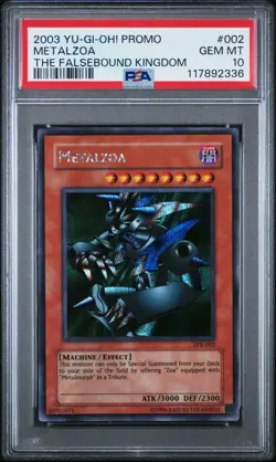 2003 Yu-Gi-Oh! Metalzoa The Falsebound Kingdom TFK Secret Rare PSA 10 - Image 1