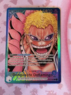 One Piece Card Game Donquixote Doflamingo OP01-060 Romance Dawn Leader Alter.Art - Image 1