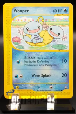 Pokemon TCG Card - Wooper 117/147 Aquapolis Common - Image 1