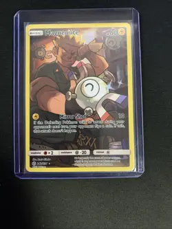 Pokemon Magnemite Cosmic Eclipse Full Art SM Holo Card 242/236 Secret Rare - Image 1