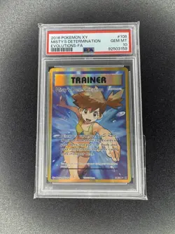PSA 10 Misty's Determination 108/108 Evolutions Holo Graded Pokemon Card - Image 1
