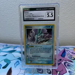 Pokemon TCG 2006 Suicune Pop Series 2 Cosmos Holo Rare Card 4/17 CGC 5.5 - Image 1