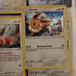 Eevee SM235 Black Star Cosmos Promo Holo Pokemon Card Moderately Played - Image 1
