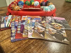 Lot of 12 Bakugan Cards 9 Metal Cards 29 Chips & 15 Battle Brawlers With Case - Image 2