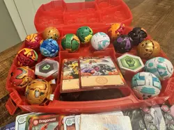 Lot of 12 Bakugan Cards 9 Metal Cards 29 Chips & 15 Battle Brawlers With Case - Image 3