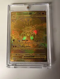 Mega Lucario EX Gold Rare Pokemon Card 188/132 Me01 Mega Evolution 2025 Nintendo - Image 3