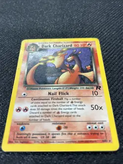 Dark Charizard 4/82 Team Rocket 2000 Holo Rare WOTC Pokemon Card TCG Crease - Image 4