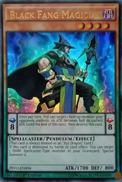 PEVO-EN004 BLACK FANG MAGICIAN ULTRA RARE 1ST EDITION YuGiOh CARD - Image 1