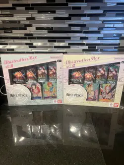 One Piece Trading Card Game: Illustration Boxes Volume 1 & 2 Set Factory Sealed - Image 1