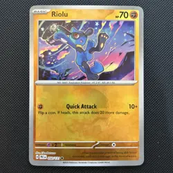 Pokemon Prismatic Evolutions TCG Riolu Pokeball Reverse Holo Card 050/131 - Image 2