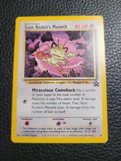 Team Rocket's Meowth #18 - Black Star Promo - WoTC Pokemon Card - Near Mint (NM) - Image 1