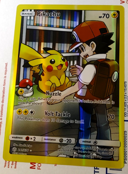 Pikachu Jumbo Full Art Custom Fan Made Pokemon Card Holo Foil - Image 1
