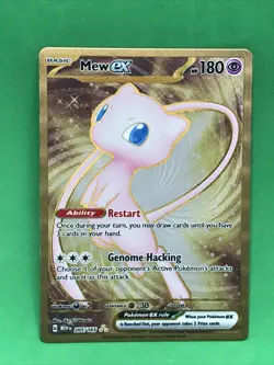 Pokemon TCG Mew EX Metal Gold NM 205/165 Scarlet & Violet 151 Promo Card - Image 1