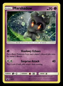 Marshadow SM93 Holo Rare Black Star Promo Pokemon Card - Image 1