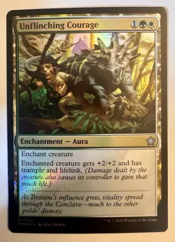 Unflinching Courage #722 (Foil) (LP) Foundations FDN Magic MTG - Image 1