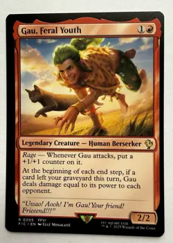 Gau, Feral Youth, MTG, Final Fantasy Commander, Magic the Gathering, Off Center - Image 1