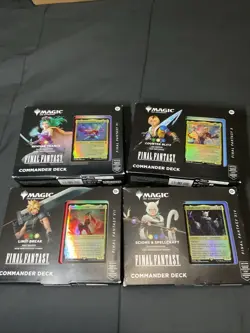 MTG FINAL FANTASY Sealed Commander Deck Display (Set of All 4 Decks) Sealed - Image 1