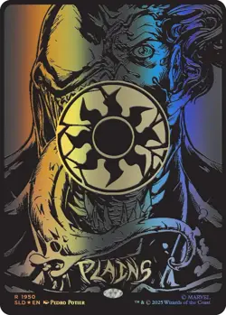 PRE-SALE - Plains ✨RAISED FOIL✨ Mana Symbiote Venom Land Spider-Man Secret Lair - Image 1