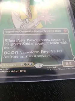 MTG Peter Parker (0232) (Borderless) Marvel's Spider-Man Foil NM - MINT - Image 3