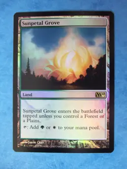MTG Magic the Gathering SUNPETAL GROVE FOIL M10 LP ACTUAL PICTURES - Image 1