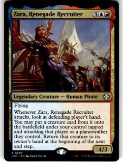 Zara, Renegade Recruiter Commander: the Lost Caverns of Ixalan Regular MTG - Image 1