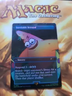 Inevitable Betrayal Rainbow Foil Secret Lair SpongeBob - Magic the Gathering - Image 1