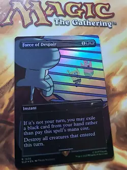 Force of Despair Rainbow Foil NM MTG Secret Lair Spongebob Magic the Gathering - Image 1