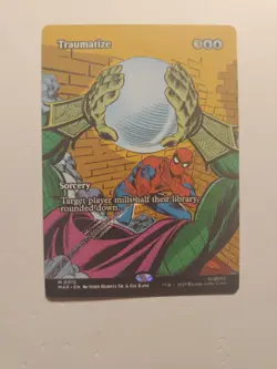 Reg MTG ~ Traumatize ~ 0015 Borderless ~ Marvel Spider-man Magic The Gathering - Image 1