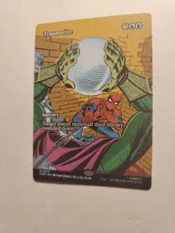 Reg MTG ~ Traumatize ~ 0015 Borderless ~ Marvel Spider-man Magic The Gathering - Image 3