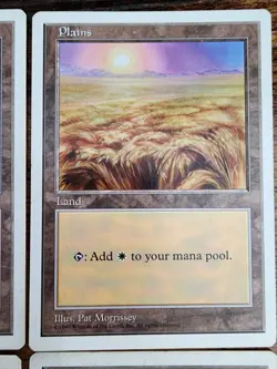 MTG ⭐5th Edition Basic Land Plains Set LP ⭐4x: 1x of Each Art ⭐Vintage Magic - Image 4