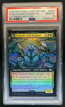 2025 MTG Final Fantasy EN Exdeath Neo Exdeath Extended Art Foil #0485 PSA 10 - Image 1