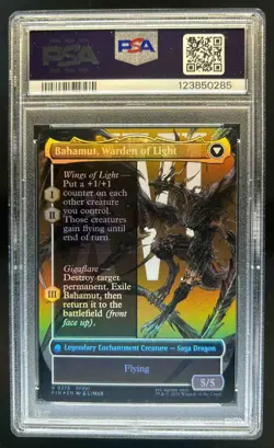 2025 MTG Final Fantasy EN Dion Bahamut Character Borderless Foil #0376 PSA 10 - Image 2