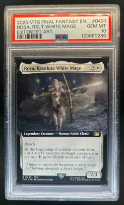 2025 Magic Final Fantasy Rosa Resolute White Mage EA Rare #0431 PSA 10 - Image 1