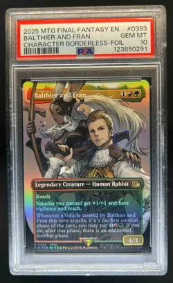 2025 MTG Final Fantasy Balthier and Fran Character Borderless Foil #0393 PSA 10 - Image 1